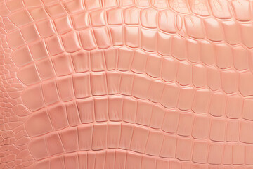 Light pink leather, background. Crocodile leather texture