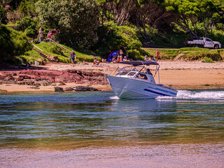 Cruiser Passing Bar Beach