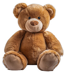 A brown teddy bear is sitting, cut out - stock png.