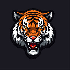 tiger head logo vector graphic design for entertainment esport team professional championship illustration 