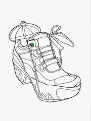 hand drawn sketch of a shoe
