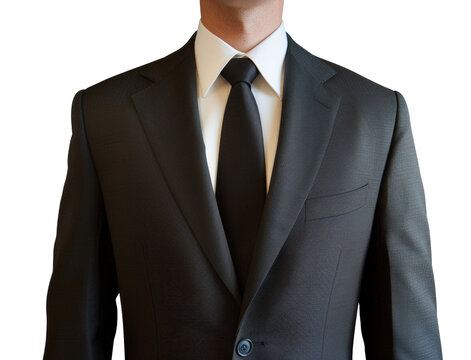 A man in a suit and tie is standing in front - stock png.