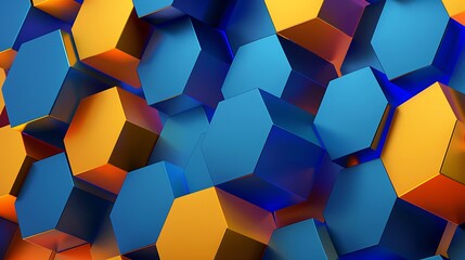 Abstract cube hexagon shape innovative concept background