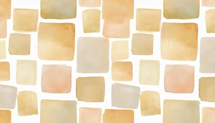 watercolor squares seamless pattern abstract background hand painted illustration