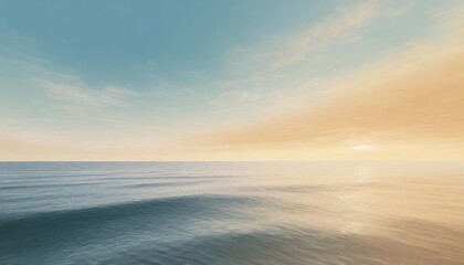 calm sea or ocean surface with small waves and blue sky flat illustration generative ai