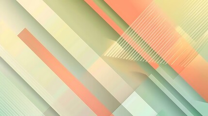 Obraz premium Abstract Modern Background with Diagonal Lines Element and Green Orange Soft Pastel Colors