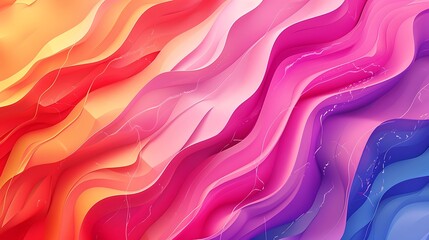 Abstract multicolored gradient fluid wave background with geometric shape