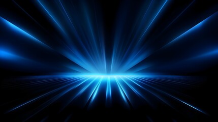 Obraz premium Dazzling Radiant Beams of Luminous Blue Energy in Vibrant Abstract Motion
