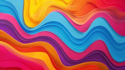 Bright colorful wavy background