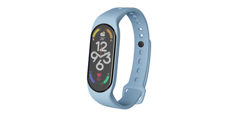 3d render of smart band, fitness watch, sport bracelet, or fitness activity tracker isolated on in transparent background png format.