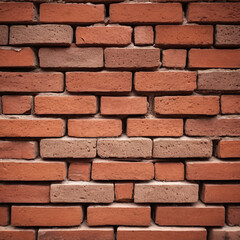 Obraz premium Red, orange or brown normal color brick wall. Texture brick wall panoramic texture wallpaper background.