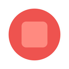 Naklejka premium stop button flat icon