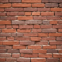Obraz premium Red, orange or brown normal color brick wall. Texture brick wall panoramic texture wallpaper background.