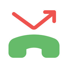 missed call flat icon