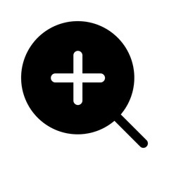 Fototapeta premium zoom in glyph icon