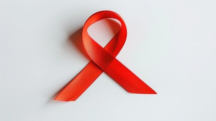 red ribbon isolated on white background,Red awareness ribbon isolated on white background
Red ribbon on white background. World Aids Day concept. Copy space.