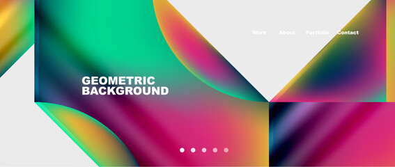 Fototapeta premium Minimal geometric web site page template design. Vector Illustration For Wallpaper, Banner, Background, Card, Book Illustration, landing page