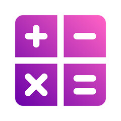 Obraz premium calculator gradient icon