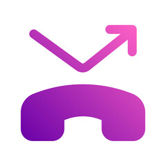missed call gradient icon
