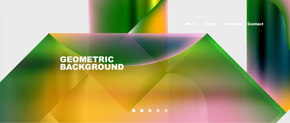 Glassmorphism geometric abstract background. Vector Illustration For Wallpaper, Banner, Background, Card, Book Illustration, landing page