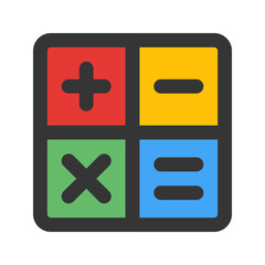 calculator line color icon