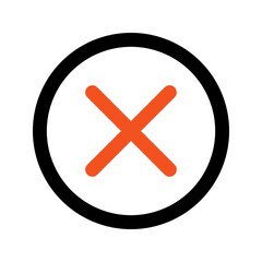 close outline color icon