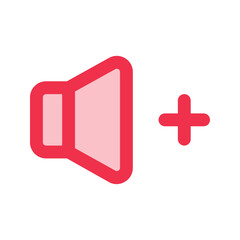 Obraz premium volume up outline fill icon