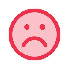 sad outline fill icon