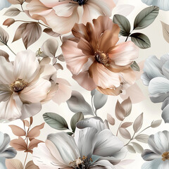 Soft Pastel Watercolor Floral Wallpaper Design