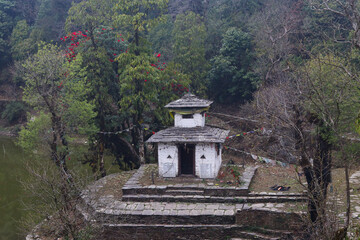 Panchase Temple in Panchase Lake 
