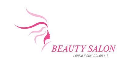 head of a beauty woman, beauty salon logo concept vector graphic design