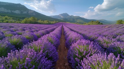 Fototapeta premium Lavender fields of Provence in full bloom