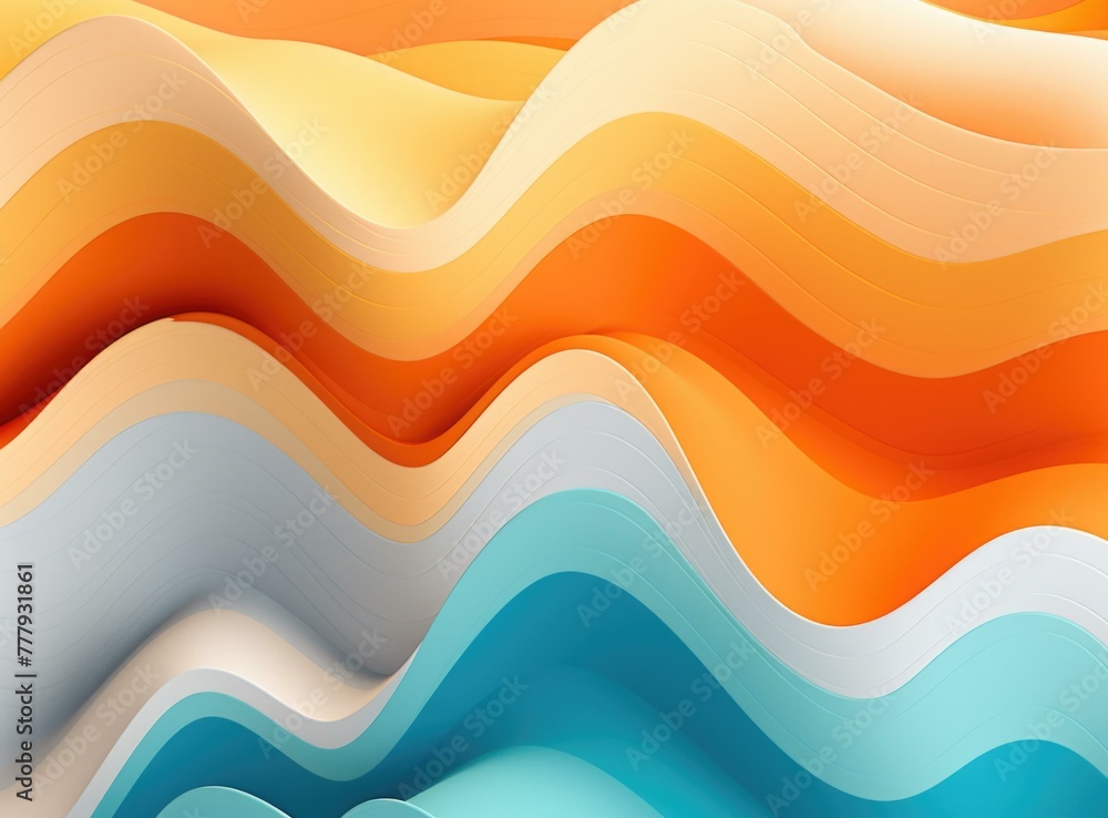 Aufkleber a colorful abstract background with waves of different colors. generative ai.