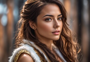 A Portrait Of Breathtakingly Gorgeous, Exotic, Beautiful Woman.
