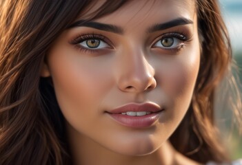 A Portrait Of Breathtakingly Gorgeous, Exotic, Beautiful Woman.
