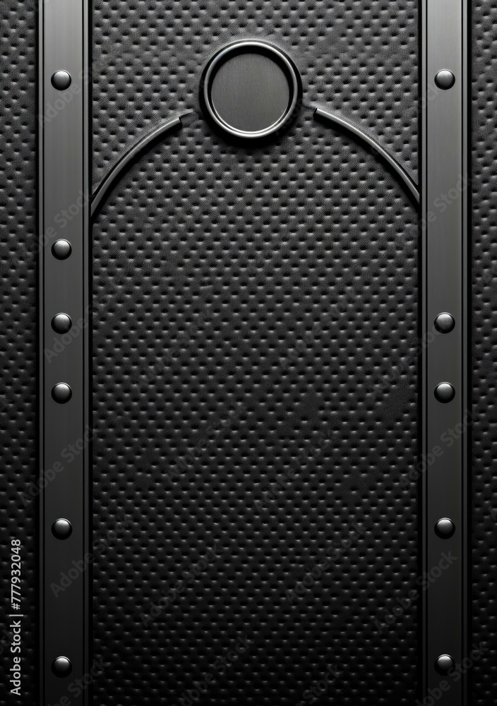 Aufkleber a close up of a metal suitcase with rivets and buttons. generative ai.