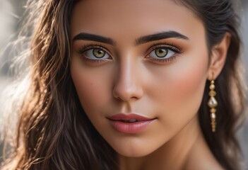 A Portrait Of Breathtakingly Gorgeous, Exotic, Beautiful Woman.
