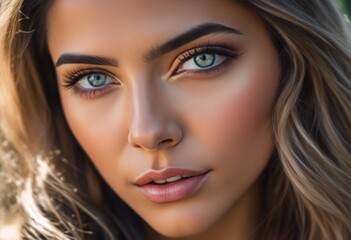 A Portrait Of Breathtakingly Gorgeous, Exotic, Beautiful Woman.
