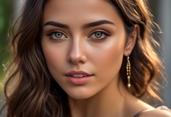 A Portrait Of Breathtakingly Gorgeous, Exotic, Beautiful Woman.
