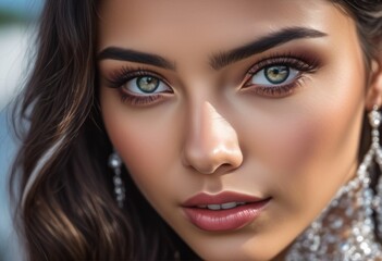 A Portrait Of Breathtakingly Gorgeous, Exotic, Beautiful Woman.
