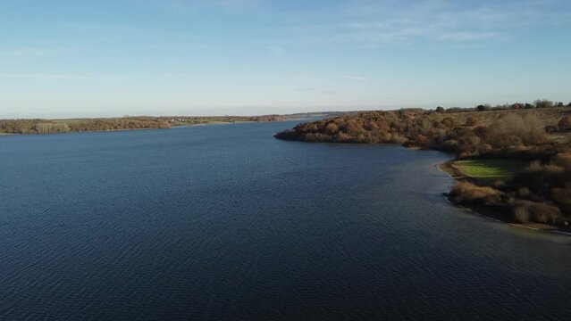 Rutland Water aerial view - England, Rutland, Edith Weston, UK