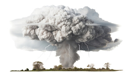storm cloud isolated on transparent background cutout