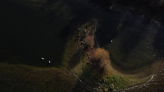 Rutland Water aerial view - England, Rutland, Edith Weston, UK