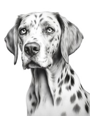 Studio portrait of a majestic black and white Great Dane dog