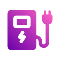 charging station gradient icon