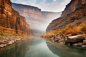 canyon of the river.
