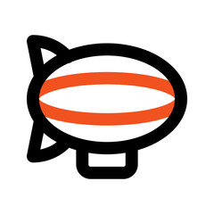 zeppelin outline color icon © dwi