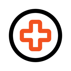 Obraz premium medical care outline color icon