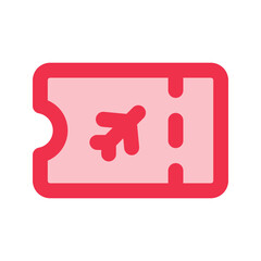 Fototapeta premium ticket outline fill icon
