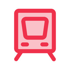 train outline fill icon